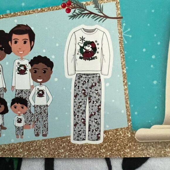 Disney Classic Mickey Mouse & Minnie Christmas PJ Sleep Set Fleece Unisex Kids 4 - Picture 1 of 5